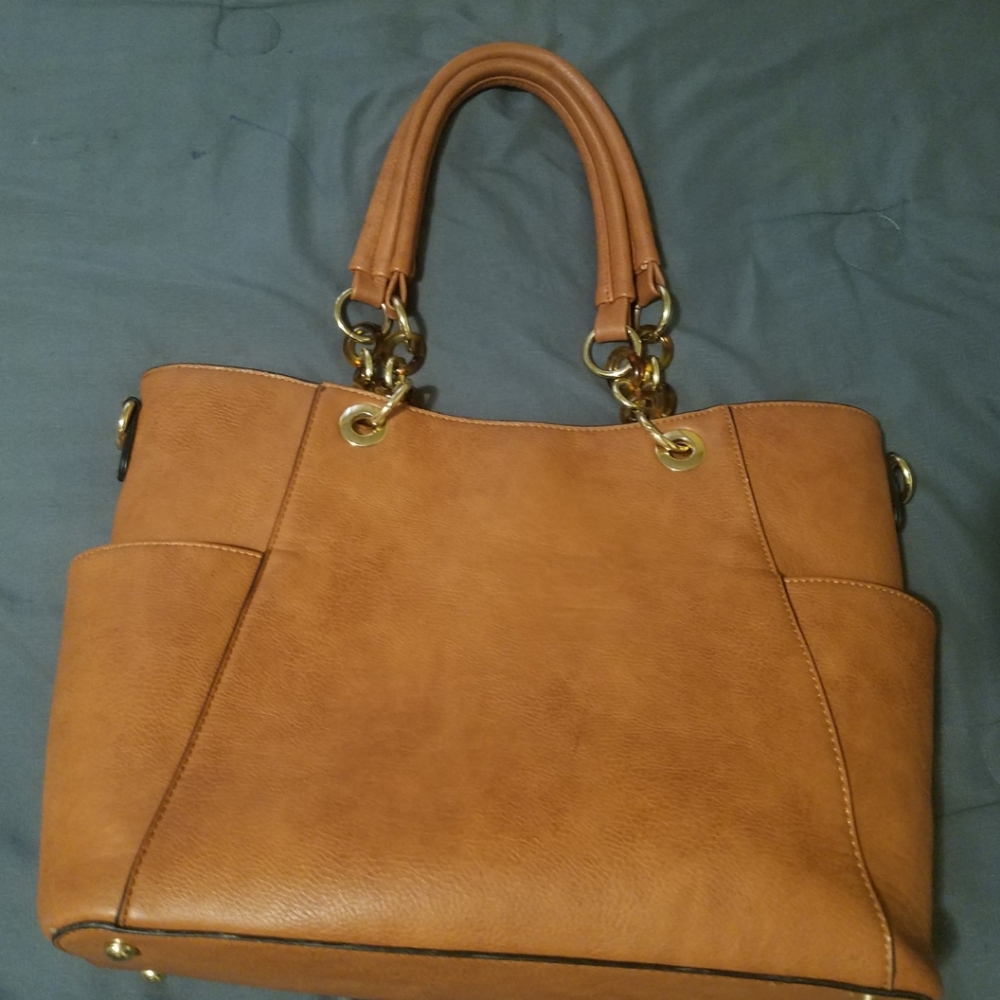 Mia K. Collection Leather Tote Bag
